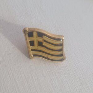 Greece Hellenic Republic National Flag Vintage Lapel Pin Tie Tack